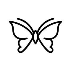 Butterfly Line Icon with Elegant Wings