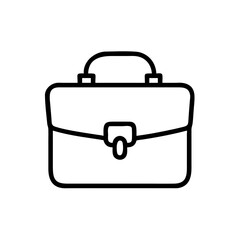 Briefcase Line Icon for Business and Office Use