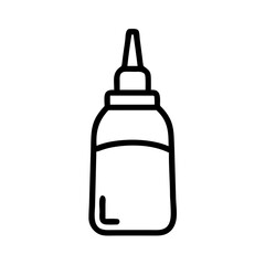 Glue Bottle Icon Outline – Adhesive Container Vector Symbol Illustration