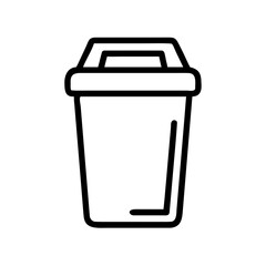 Trash Bin Icon Outline Vector Illustration