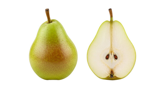 Two fresh pears bundle, isolated on transparent background - Powered by Adobe