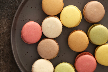 Macaroons on a plate