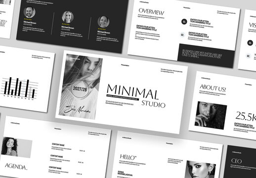 Black And White Minimal Business Presentation