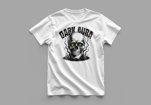 Dark Aura Skull TShirt Design For Men