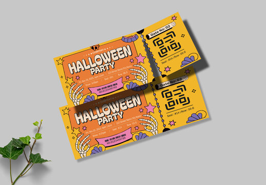 Halloween Party Ticket Design