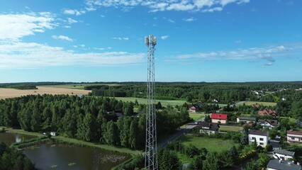 High antenna tower for LTE coverage