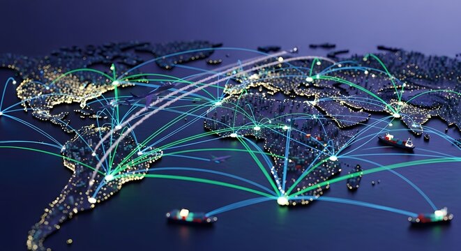 An Abstract Visualization of the Global Supply Chain Network