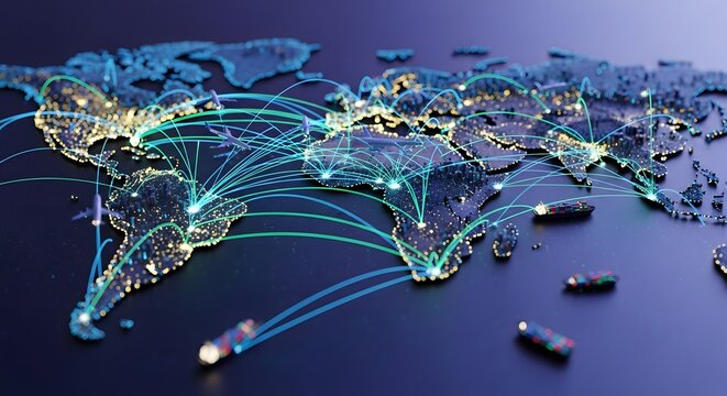 An Abstract Visualization of the Global Supply Chain Network