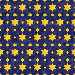 Night background with stars. High quality hand painted watercolor textured illustration ideal for cards, banners, border, celebration of true Christmas design, decoration, packaging. Minimalistic