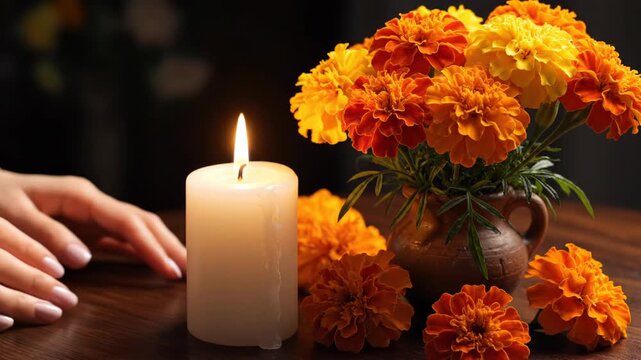 Day of the Dead: Candlelight and Marigolds