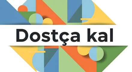 Obraz premium Colorful geometric abstract background with overlapping shapes and vibrant hues for creative design projects and visual arts