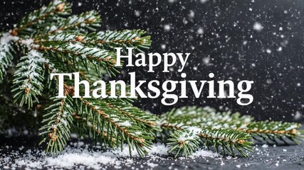 Hand lettering a warm Happy Thanksgiving greeting on a blank card