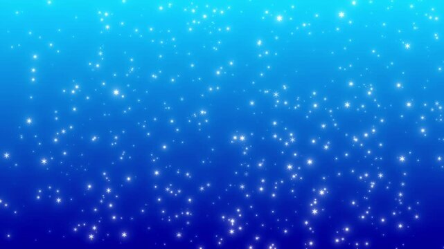 Sparkling glowing stars isolated on green background. 4K Keylight Animation.