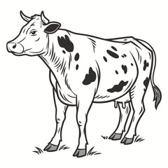 cow vector art free download 