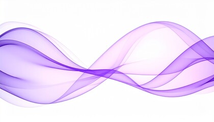 Abstract purple wave background. Smooth flowing lines and curves on white. Modern graphic design element for technology, science, or art projects.