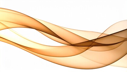 Abstract flowing golden waves on a clean white background, elegant and dynamic design element for modern aesthetics and digital art projects.