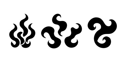 Abstract Swirling Smoke Shapes with Transparency transparent