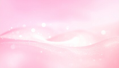 Abstract pink background with soft waves and bokeh lights, perfect for elegant designs, beauty, and cosmetic themes.