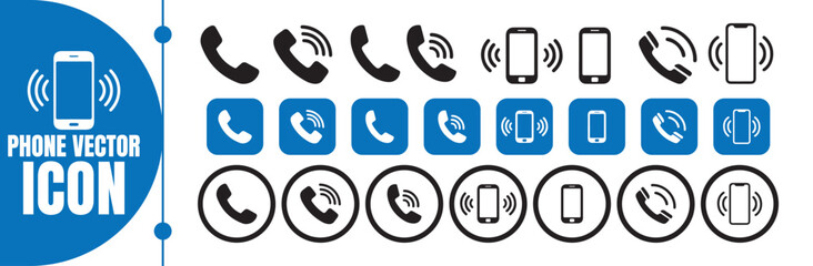 Phone icon. Contact icon phone mobile call icon. Vector Illustration eps 10