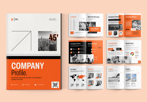 Professional Company Profile Brochure Template Layout