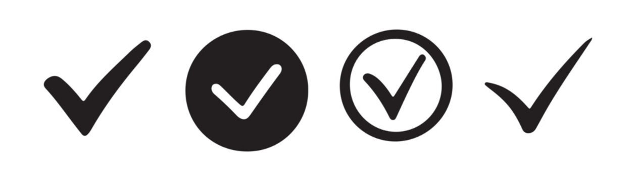 check icon vector. check mark icon. check list button icon set design