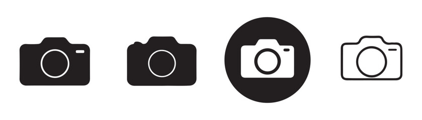 Camera icon set. photo camera icon. camera photography icon design 