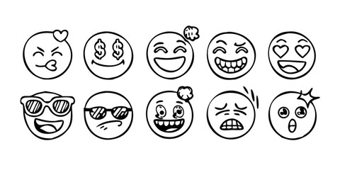 Smiling face with sunglasses emoji on white background