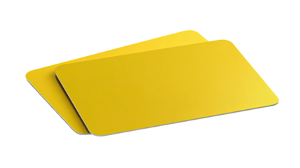 Two yellow, rounded-corner cards, stacked