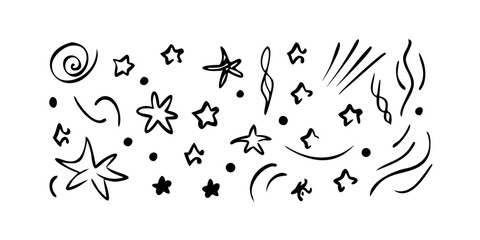Hand drawn motion lines graphic element abstract speed