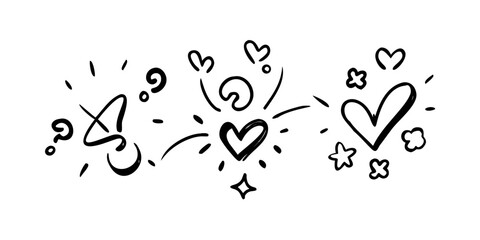 White Comic Explosion Heart Shape graphic