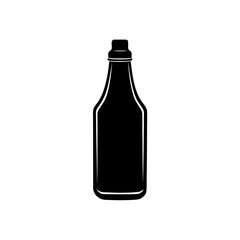 Simple bottle icon on transparent background