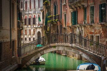 Beautiful historic canals in Venice