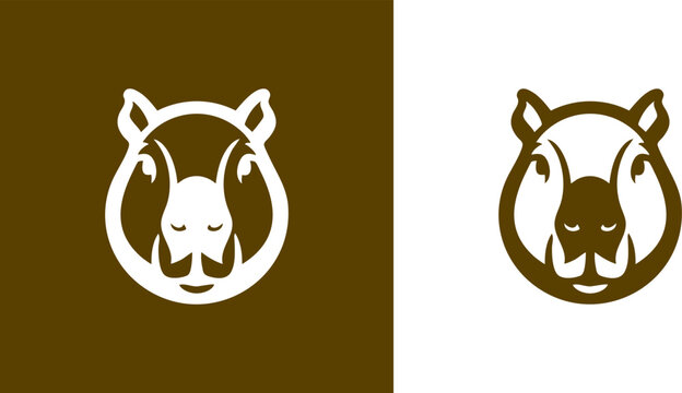 Logo Stylized wild boar head illustration, showcasing the untamed spirit and robust strength of nature's formidable creatures in a modern emblem design perfect for branding