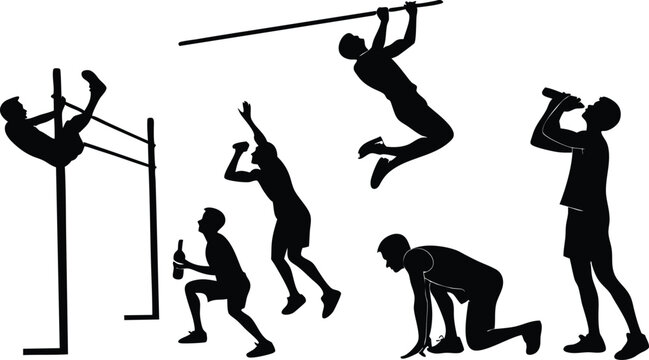 Dynamic athletes performing various fitness exercises showcasing strength, agility, and determination for active lifestyles.