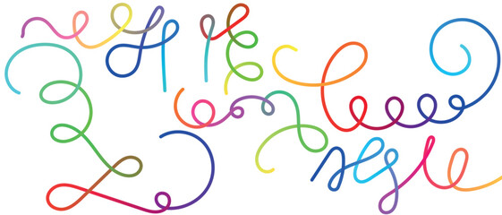 Colorful swirls and lines abstract background