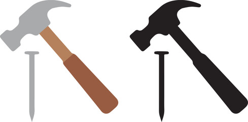 hammer icon silhouette