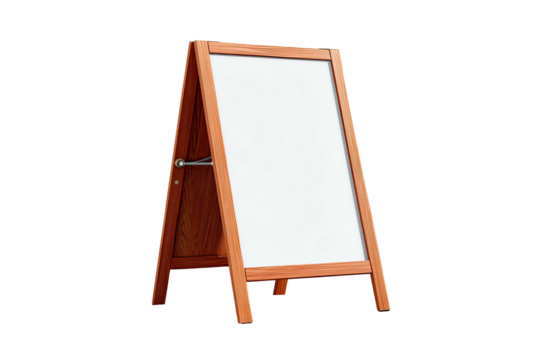 Blank A-frame sandwich board with a light wood frame