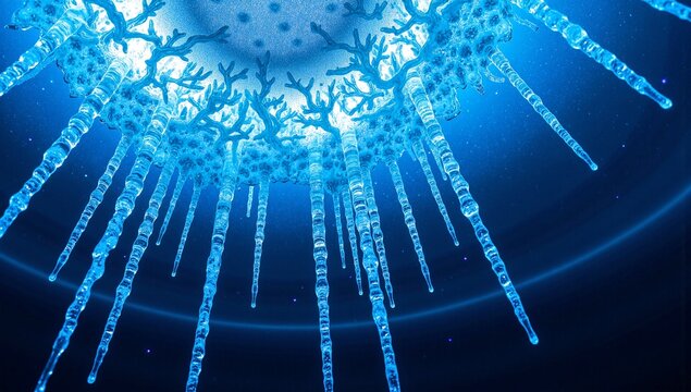 Cozy family with dog by Christmas tree