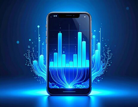 mobile phone with graph, business graph on smartphone, mobile phone and graph, business graph with arrow,
hand holding smart phone with chart, business graph, business graph on the screen