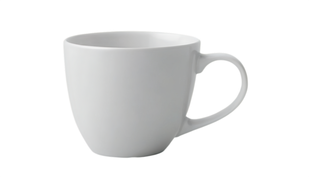 Cup isolated on transparent background, meat cutter cleaver, modern cutlery, dish rack, microwave oven, hyper-realistic 8K product stock shot, crisp studio lighting, clean clipping-path style