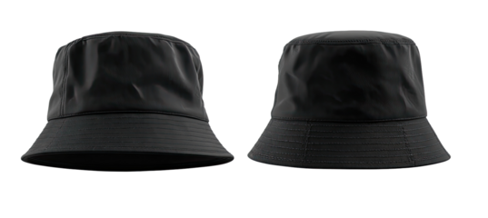 Two black bucket hats (4)