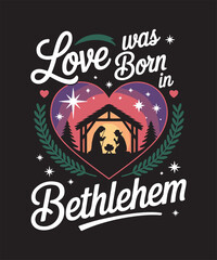 Christian Christmas Bible Verse Typography | Jesus Is the Light of the World | Faith-Based Holiday Scripture Quote | Religious Christmas T-Shirt Design, Holiday Gift Design, Nativity and Joy Theme Art