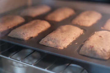 Homemade Financier French dessert baking