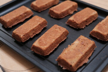 Homemade Financier French dessert baking