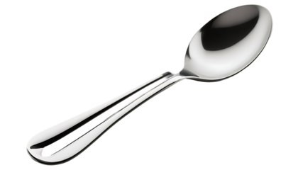 Modern spoon isolated on transparent background, modern glass table surface, asphalt road with traffic line, ultra-detail 8K photo realism, crisp studio lighting, clean clipping-path, commercial stock