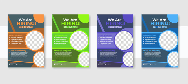 We are hiring job vacancy flyer template for company and business recruitment needs