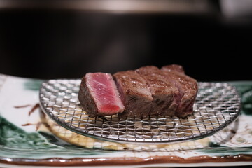 Wagyu, Teppanyaki, Japanese Cooking stock photo chef cook