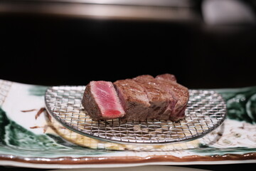 Wagyu, Teppanyaki, Japanese Cooking stock photo