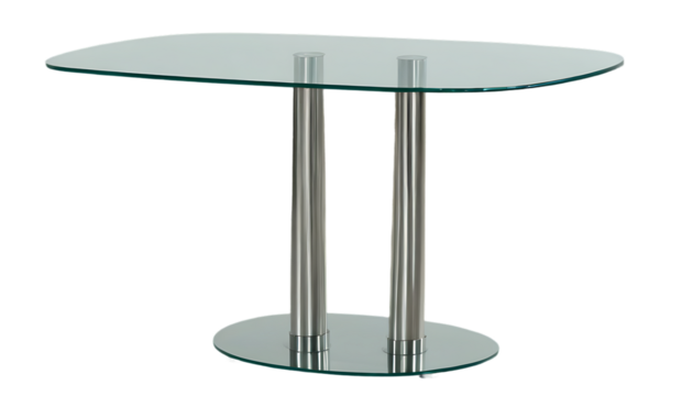 Modern spoon isolated on transparent background, modern glass table surface, asphalt road with traffic line, ultra-detail 8K photo realism, crisp studio lighting, clean clipping-path, commercial stock - Powered by Adobe