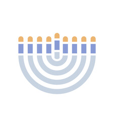 Hanukkah menora, Hanukia. simple traditional jewish Hannuka Menora in bold modern minimalist style. Jewish holiday Hanuka